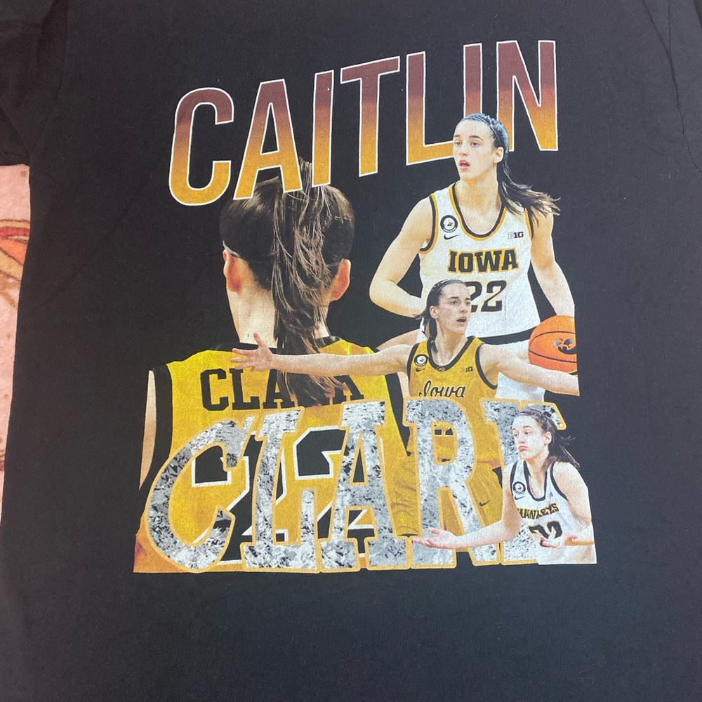 Iowa Caitlin Clark Gold & Black Basketball Graphic Tee